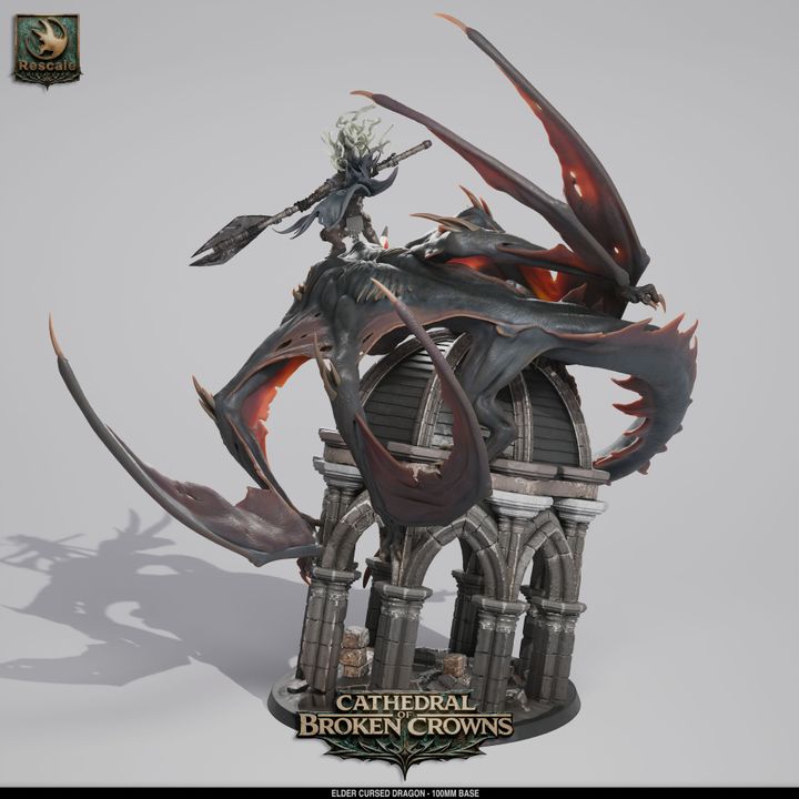 🐉 Cursed Dragon Elder | 12K Resin 100mm Corrupted Dragon for D&D 💀