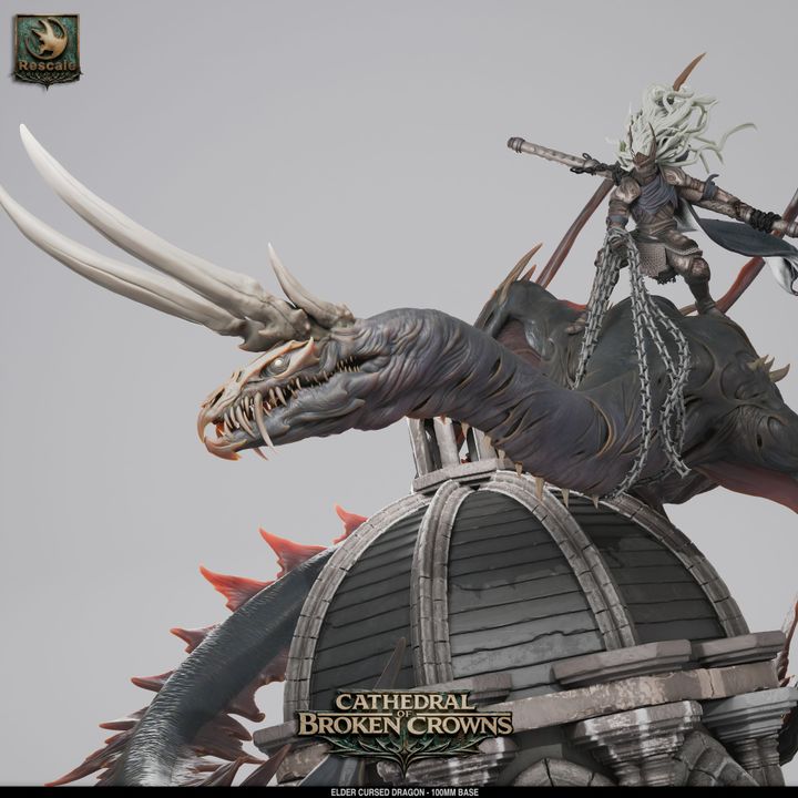 🐉 Cursed Dragon Elder | 12K Resin 100mm Corrupted Dragon for D&D 💀