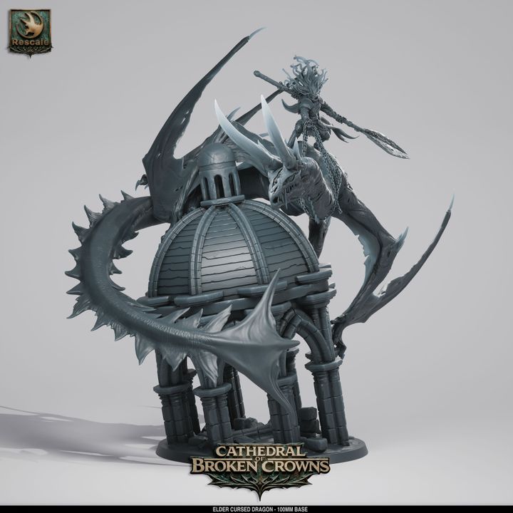 🐉 Cursed Dragon Elder | 12K Resin 100mm Corrupted Dragon for D&D 💀
