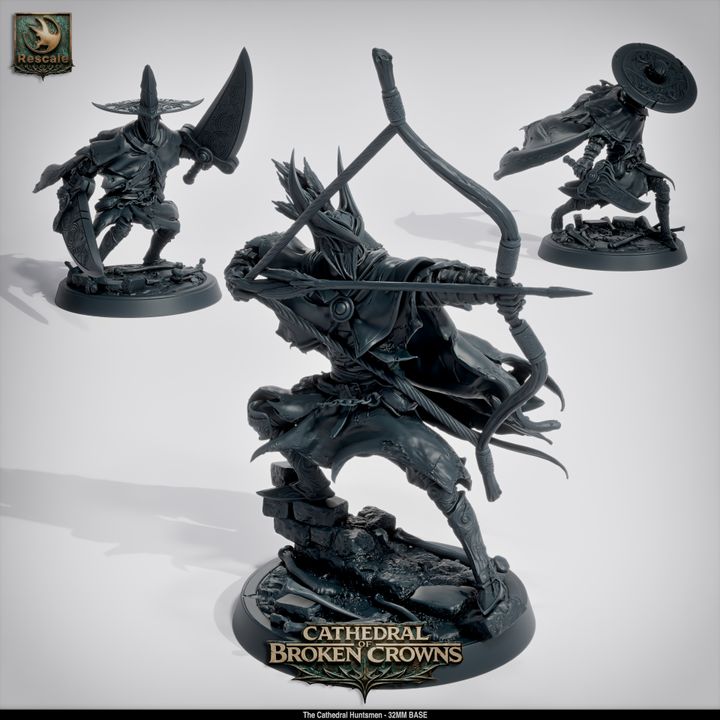 ⚔️ Cathedral Huntsmen 20-Pack | 12K Resin 32mm D&D Warband ⛪