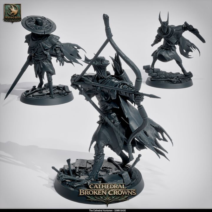 ⚔️ Cathedral Huntsmen 20-Pack | 12K Resin 32mm D&D Warband ⛪