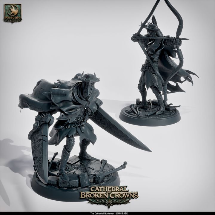 ⚔️ Cathedral Huntsmen 20-Pack | 12K Resin 32mm D&D Warband ⛪