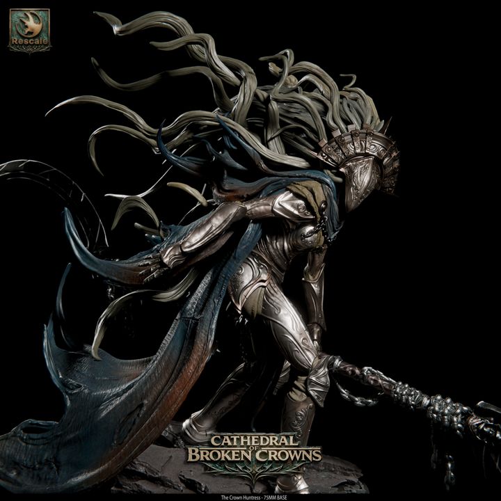 👑 The Crown Huntress | 12K Resin 75mm Heroine for D&D & RPGs 🏹