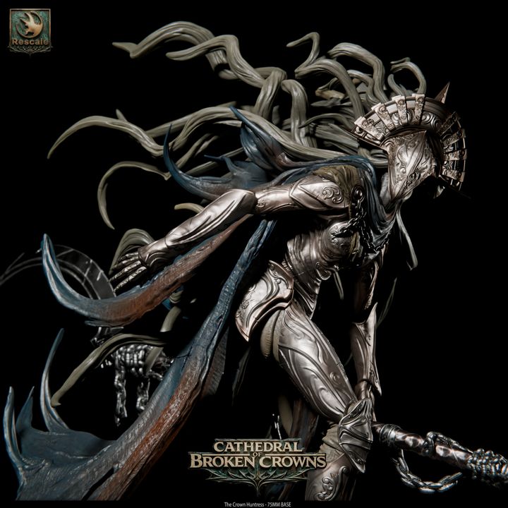 👑 The Crown Huntress | 12K Resin 75mm Heroine for D&D & RPGs 🏹