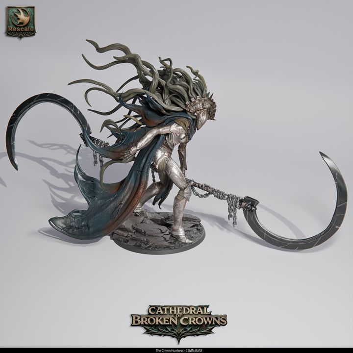 👑 The Crown Huntress | 12K Resin 75mm Heroine for D&D & RPGs 🏹