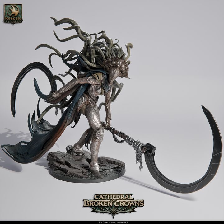 👑 The Crown Huntress | 12K Resin 75mm Heroine for D&D & RPGs 🏹