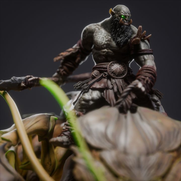 War Centipede with Orc Mount | 12K Resin Aberration for D&D & TTRPGs