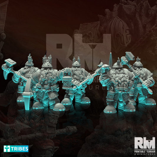 Dwarf Miners by RM Printables