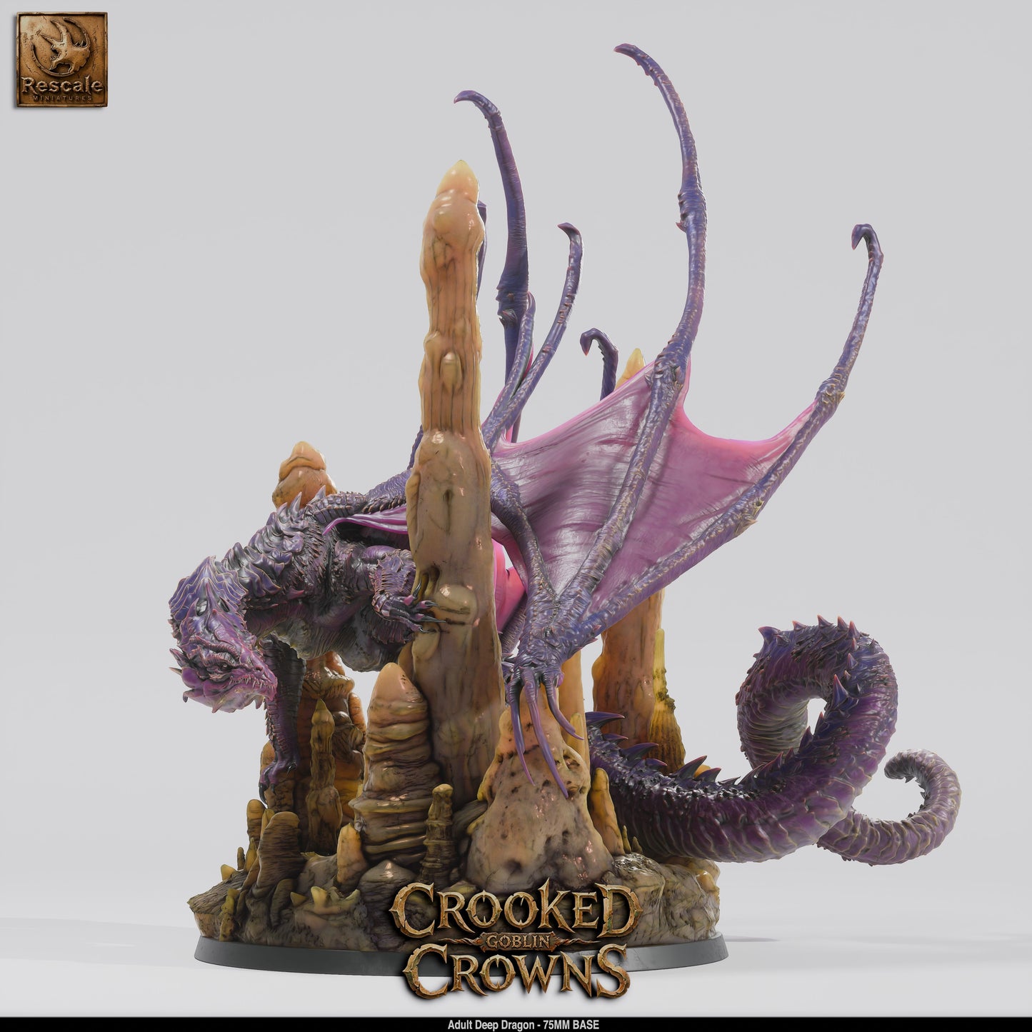 Deep Dragon (Adult) | 12K Resin 75mm Underdark Terror for D&D & RPGs