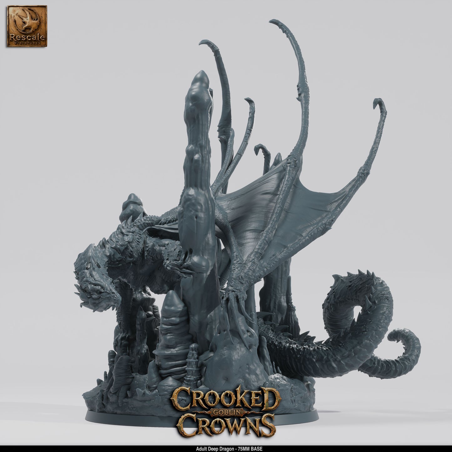 Deep Dragon (Adult) | 12K Resin 75mm Underdark Terror for D&D & RPGs