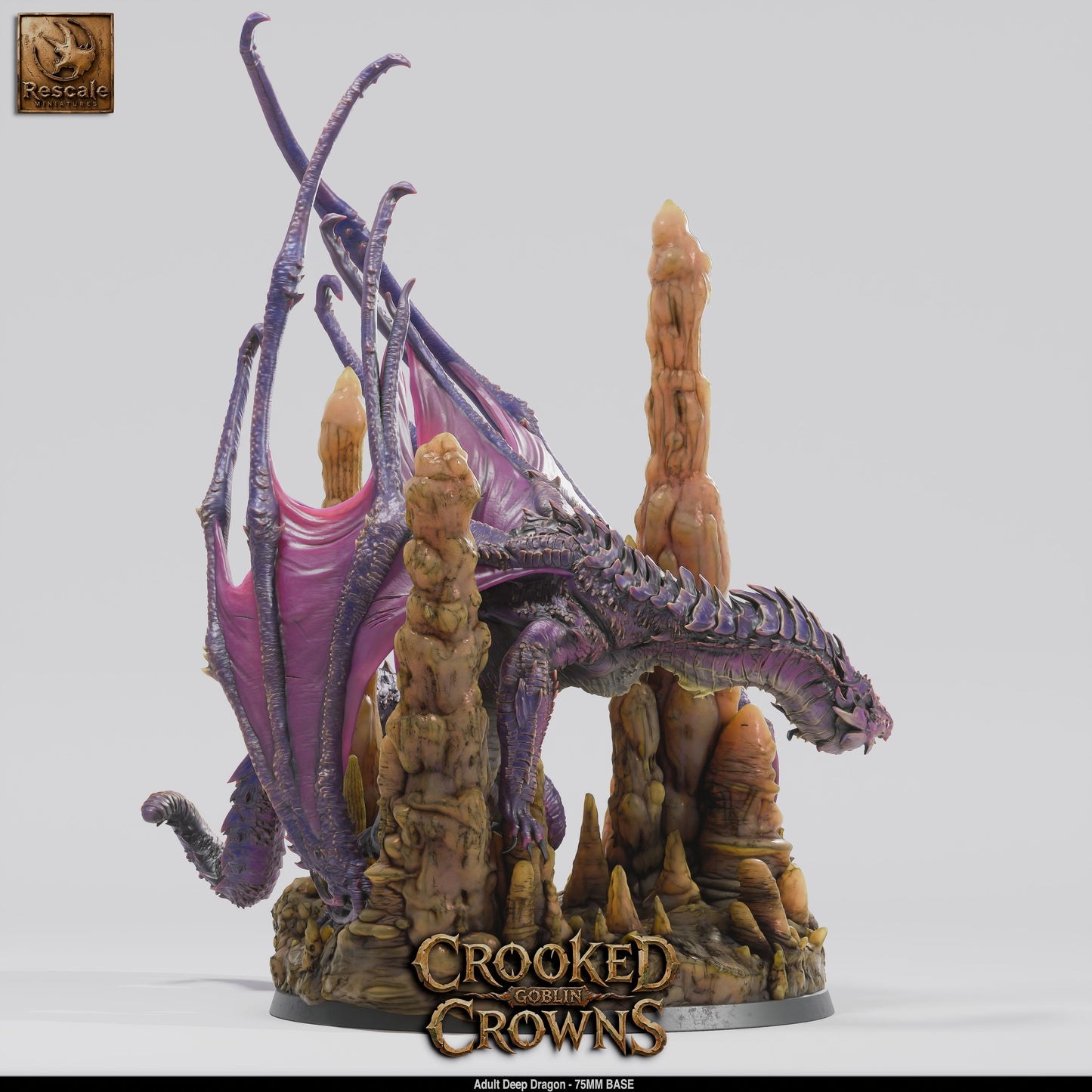 Deep Dragon (Adult) | 12K Resin 75mm Underdark Terror for D&D & RPGs