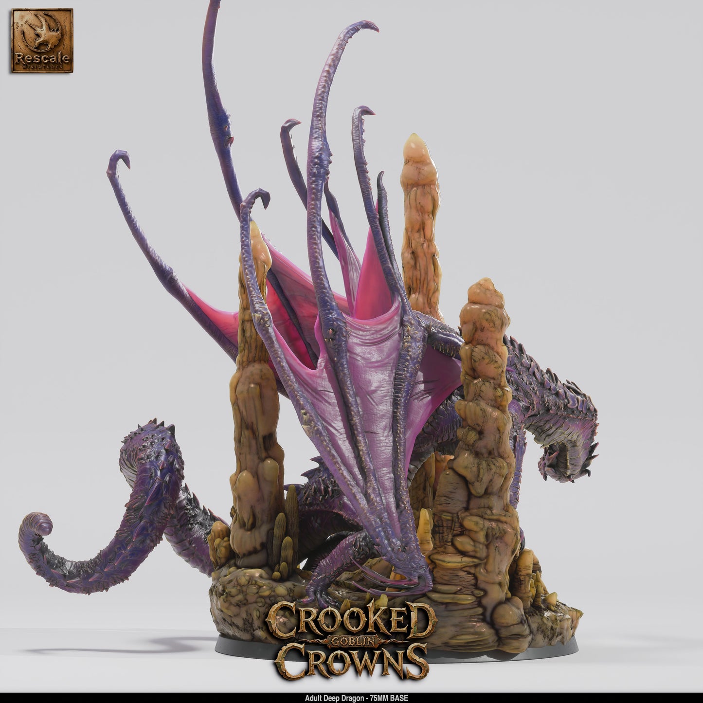 Deep Dragon (Adult) | 12K Resin 75mm Underdark Terror for D&D & RPGs