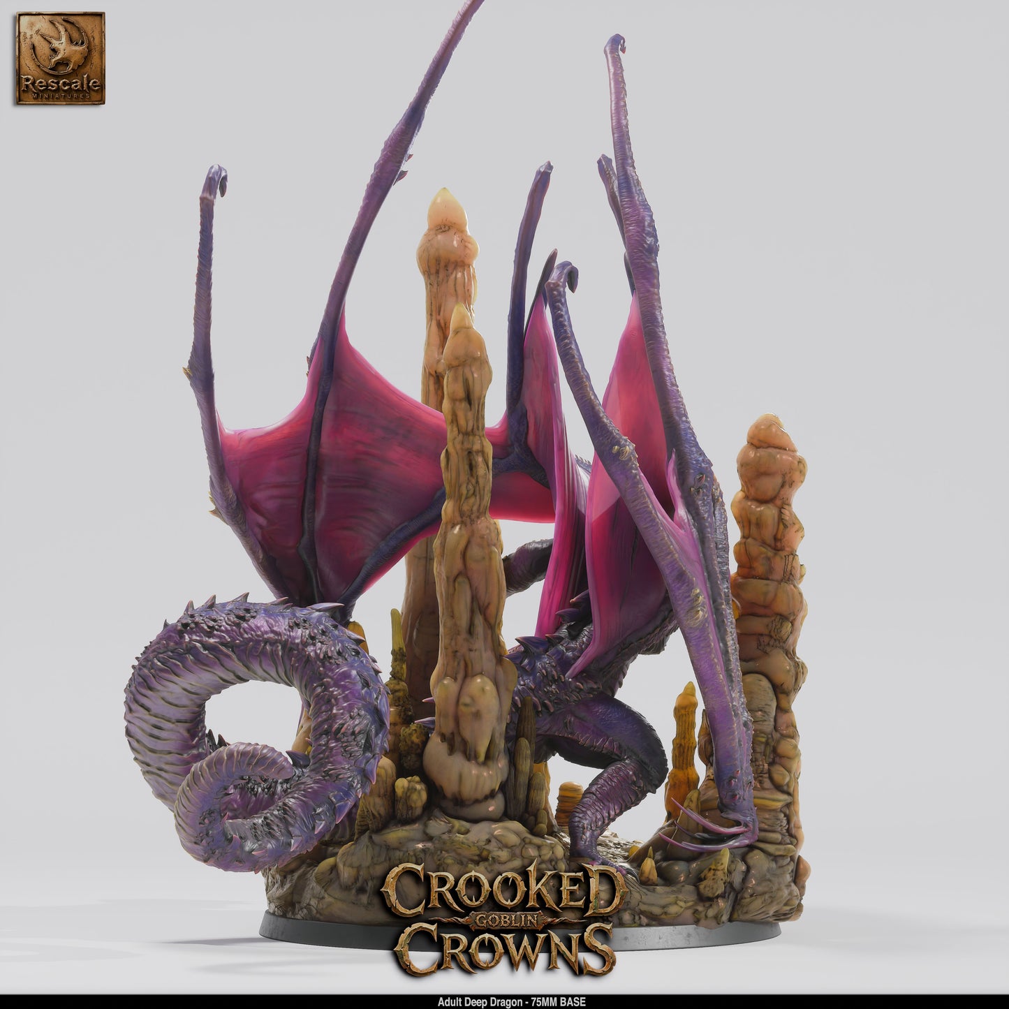 Deep Dragon (Adult) | 12K Resin 75mm Underdark Terror for D&D & RPGs