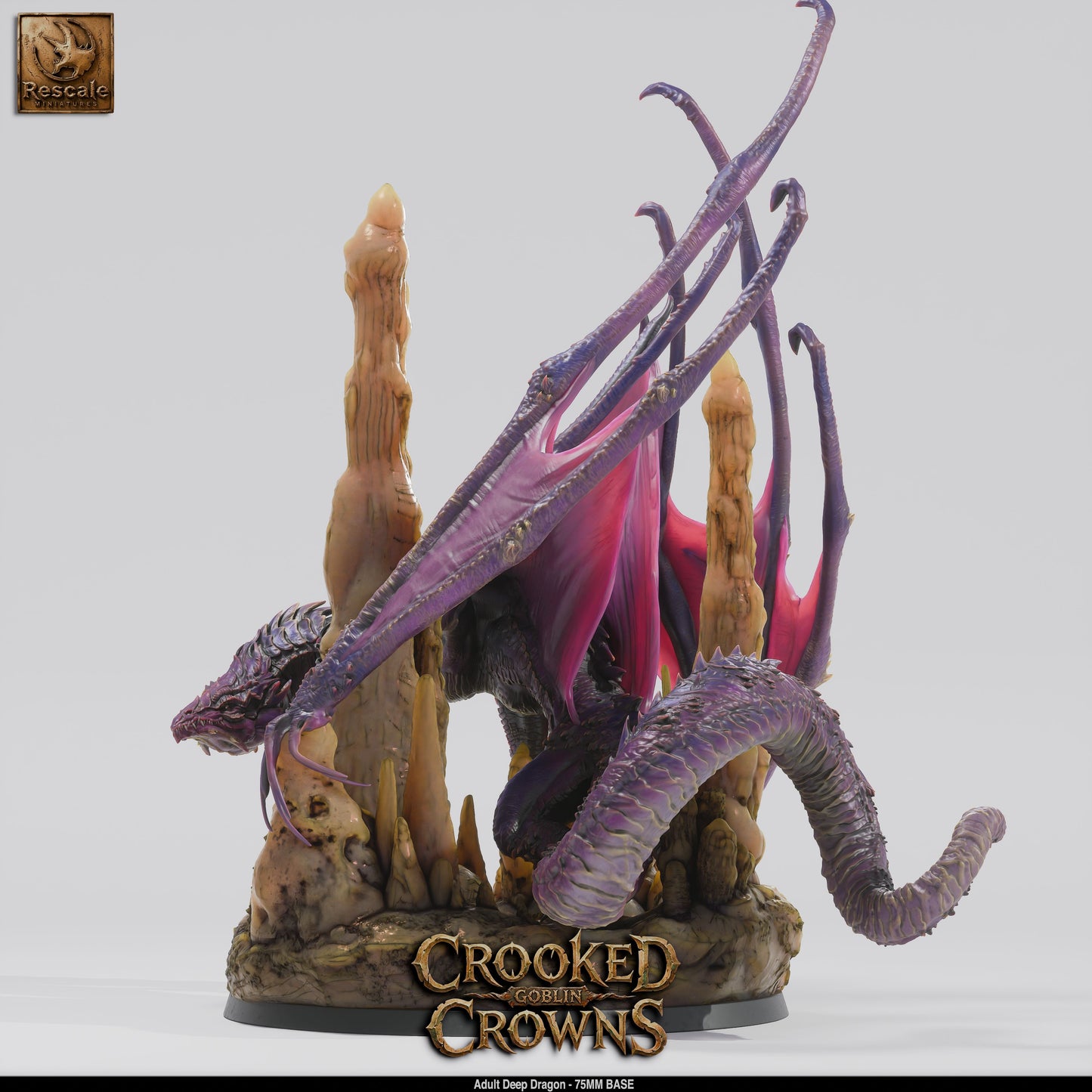 Deep Dragon (Adult) | 12K Resin 75mm Underdark Terror for D&D & RPGs