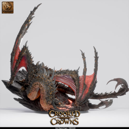 Magma Dragon (Adult) | 12K Resin 75mm Volcanic Terror for D&D & RPGs