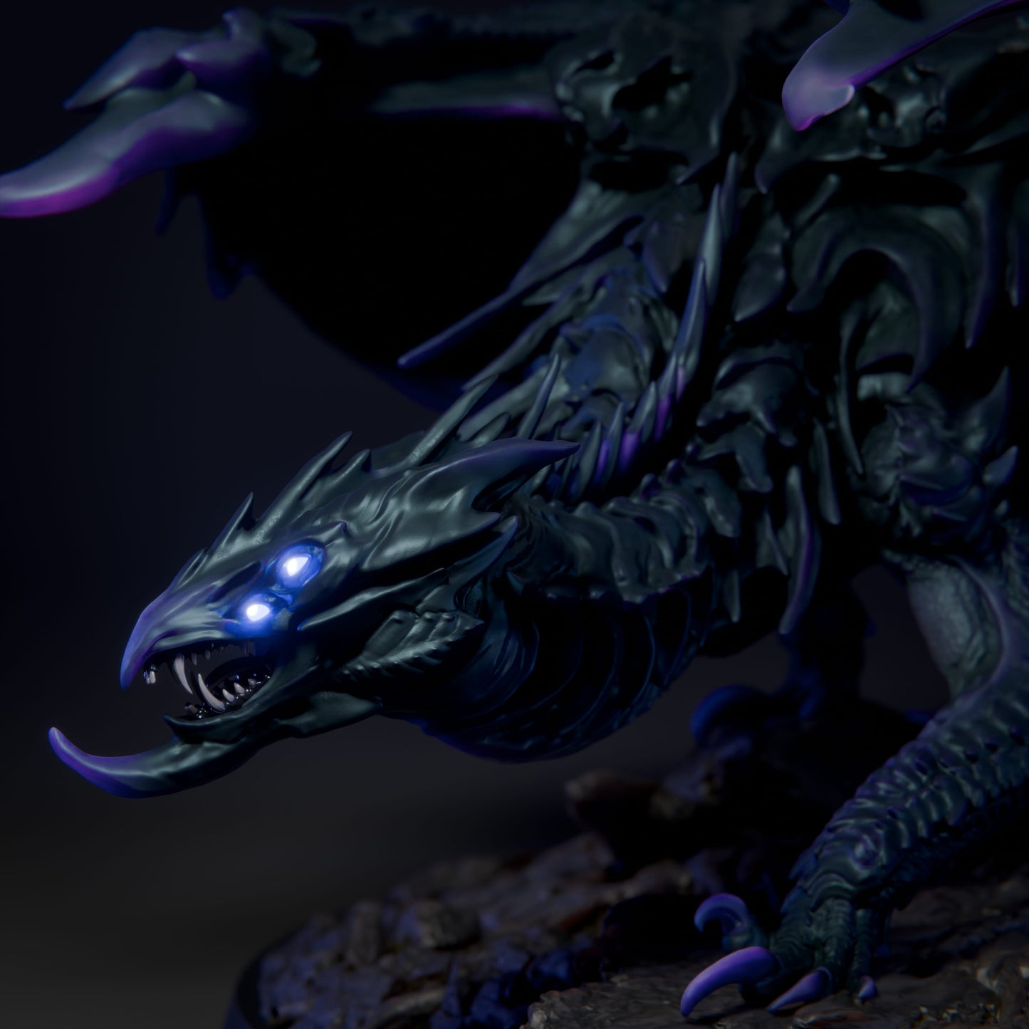 🌑 Shadow Dragon (Adult) | 12K Resin 75mm Umbral Terror for D&D & RPGs 🐲
