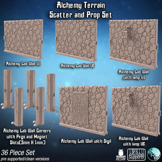 Alchemy Modular Wall Set by SRS Studios | 12K Resin Terrain for Warhammer, D&D & RPGs