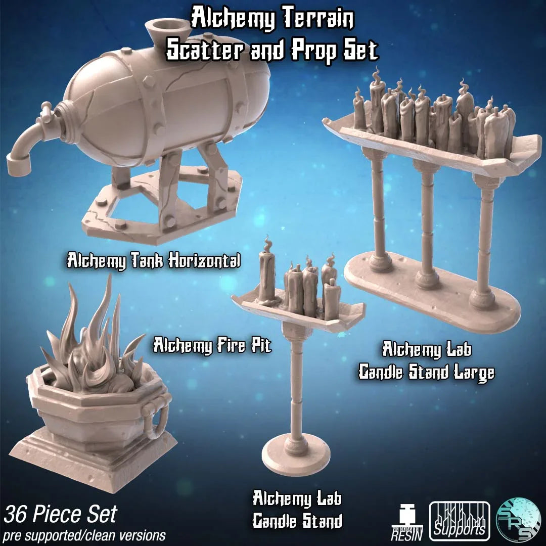 Alchemy Essentials Scatter Set by SRS Studios | 12K Resin Terrain for Warhammer, D&D & RPGs