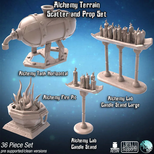 Alchemy Essentials Scatter Set by SRS Studios | 12K Resin Terrain for Warhammer, D&D & RPGs