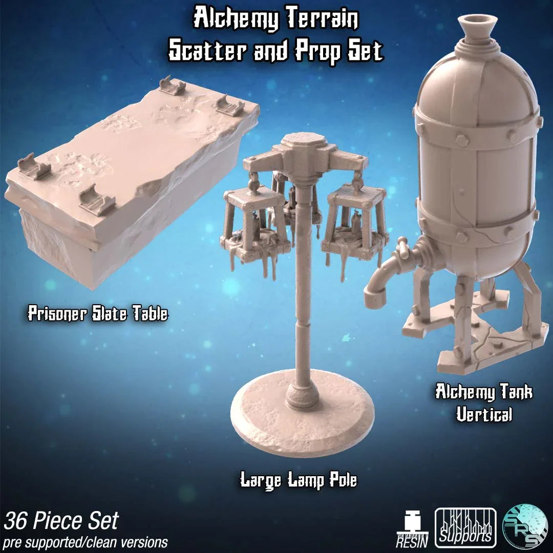 Alchemy Laboratory Set by SRS Studios | 12K Resin Terrain for Warhammer, D&D & RPGs