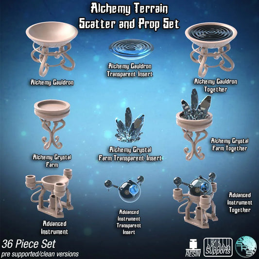 Alchemy Magic Set by SRS Studios | 12K Resin Terrain for Warhammer, D&D & RPGs