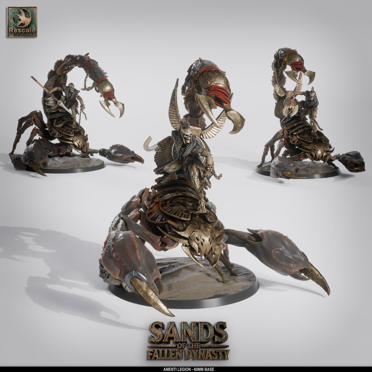 🦂 Pack: Amenti Legion - Giant Scorpions | 5-Pack 12K Resin 60mm Beasts for D&D 🏜️