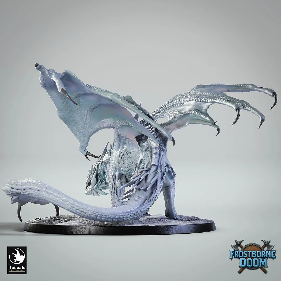 ❄️ White Dragon 2024 | 12K Resin Chromatic Dragon for D&D