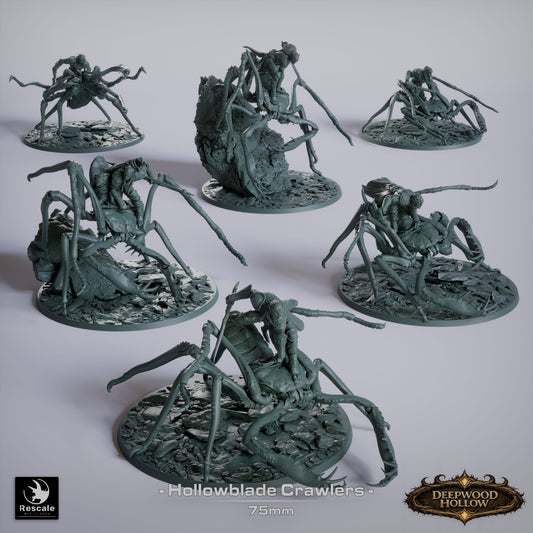 🕷️ Pack: Hollow Blade's Crawlers | 6-Pack 12K Resin 75mm Monstrous Cavalry 🗡️