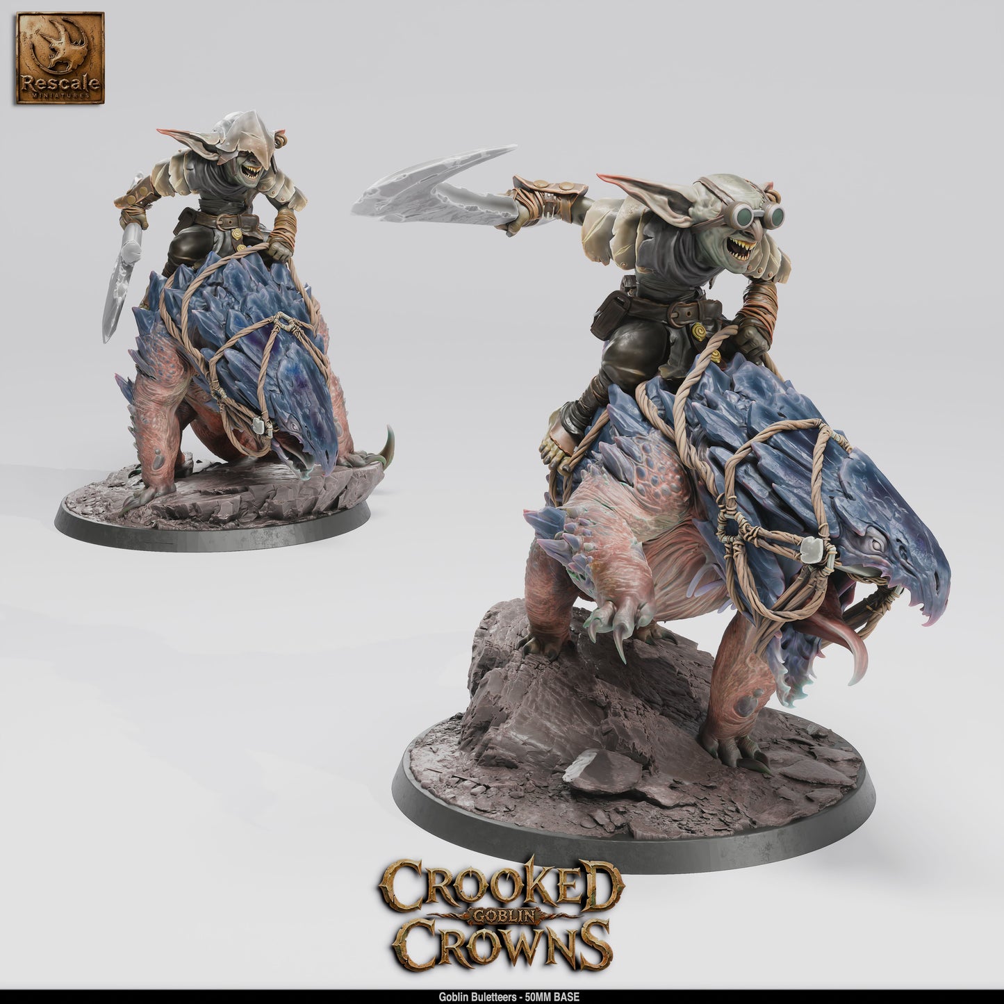Goblin Buletteers | 5-Pack 12K Resin 50mm Monstrous Cavalry