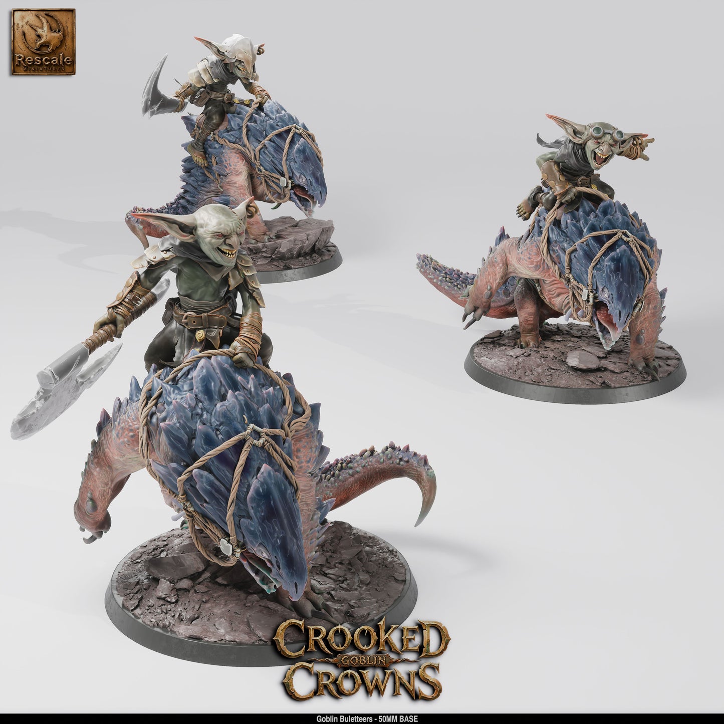 Goblin Buletteers | 5-Pack 12K Resin 50mm Monstrous Cavalry