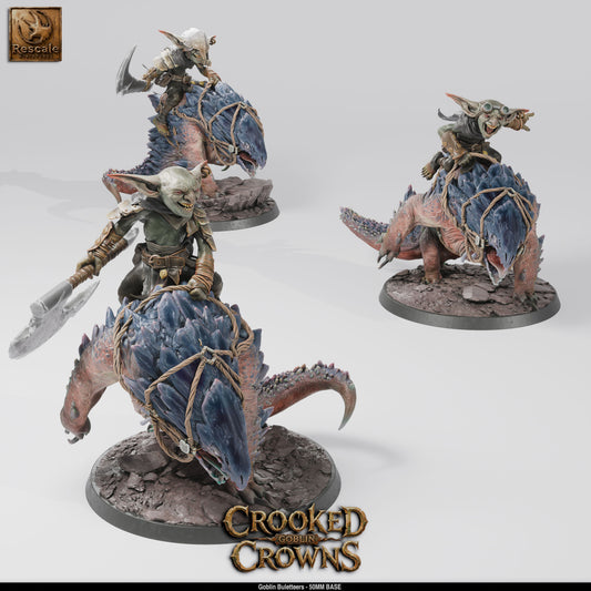Goblin Buletteers | 5-Pack 12K Resin 50mm Monstrous Cavalry
