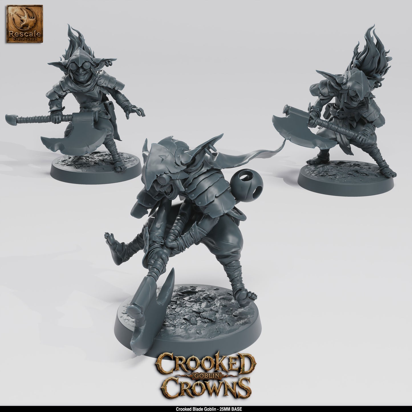 Goblins | 15-Pack 12K Resin 25mm Warband for D&D & Wargames
