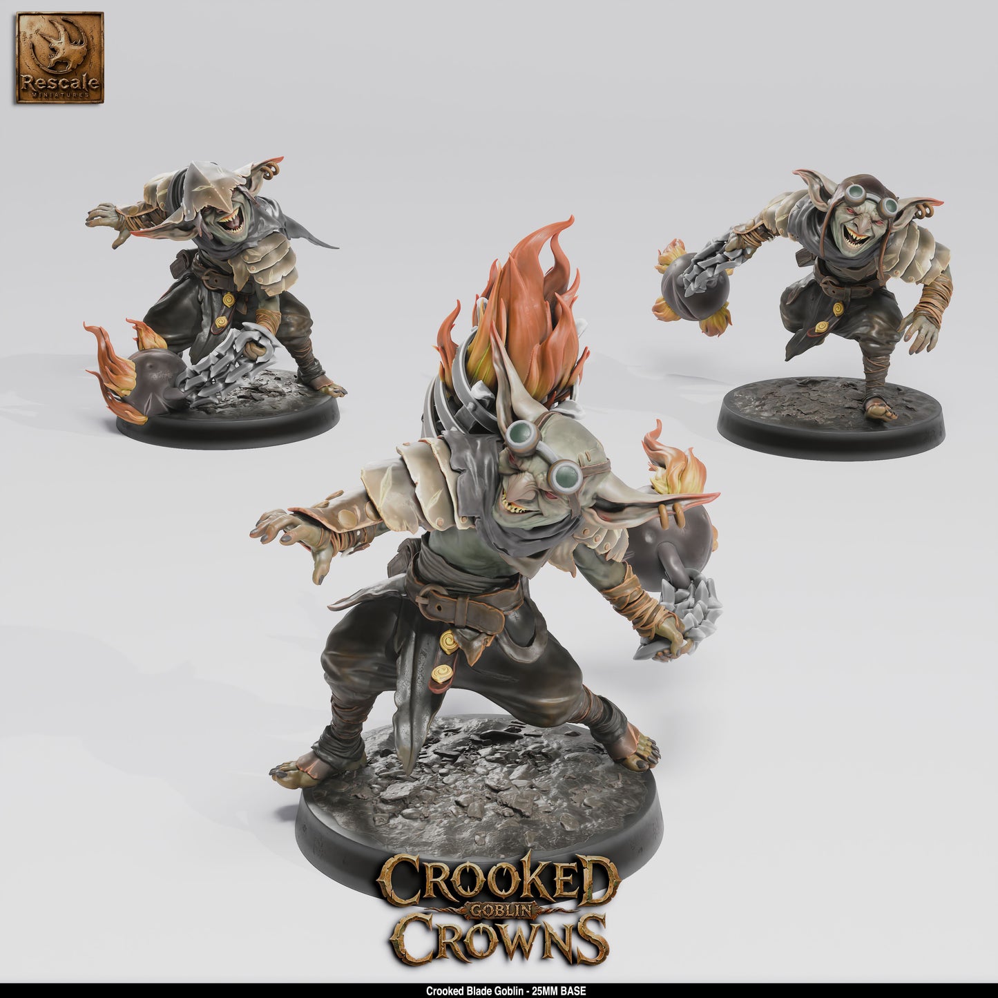 Goblins | 15-Pack 12K Resin 25mm Warband for D&D & Wargames