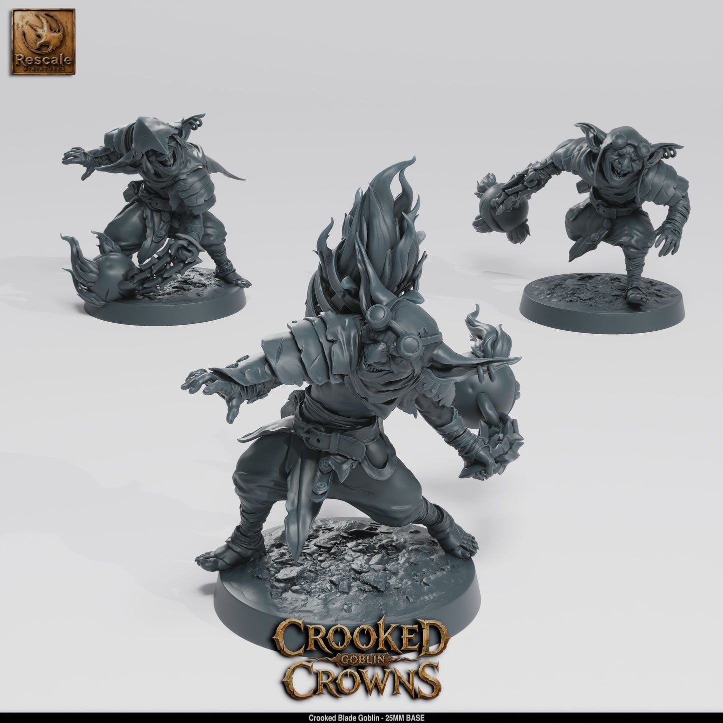 Goblins | 15-Pack 12K Resin 25mm Warband for D&D & Wargames