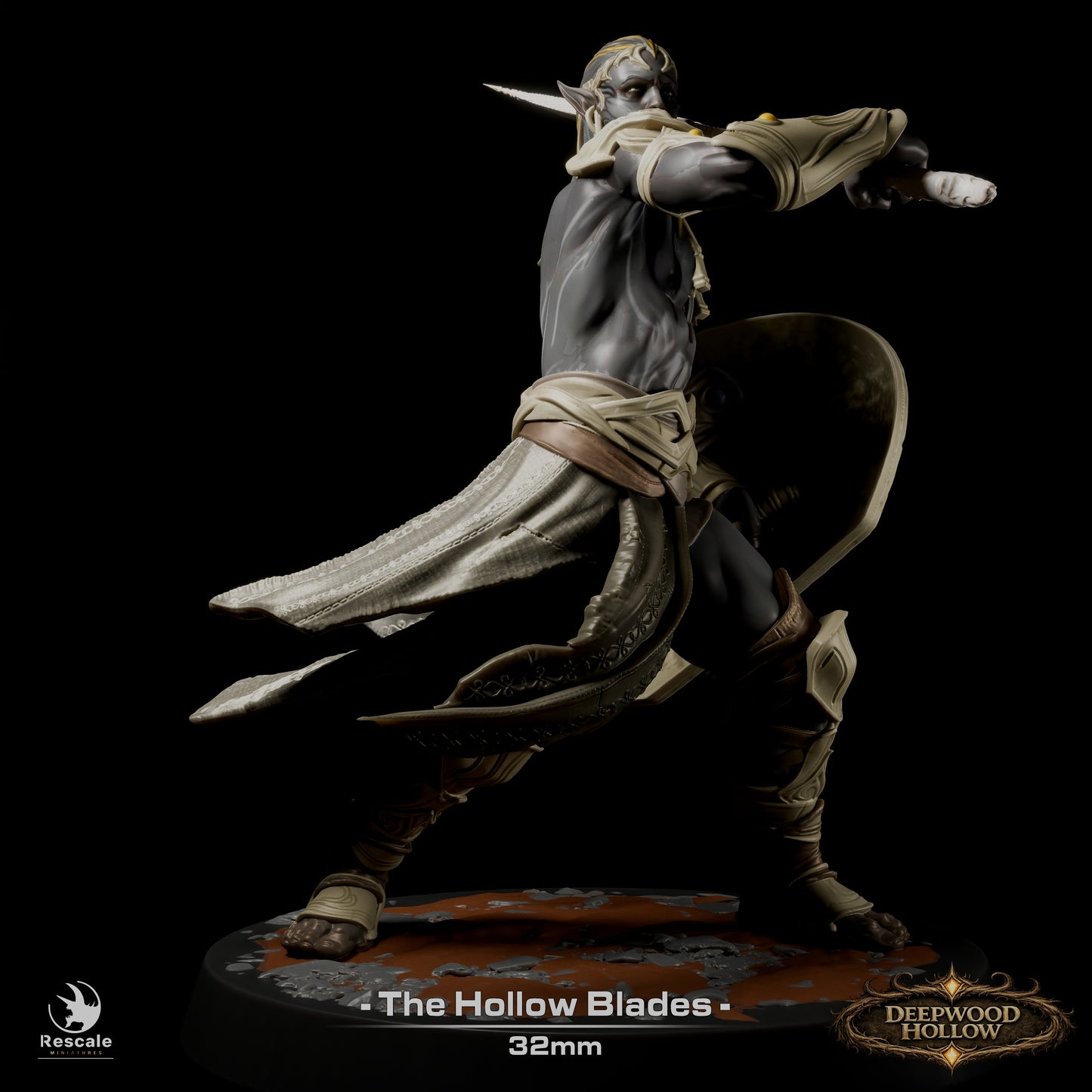 ⚔️ Pack: Dark Elves - The Hollow Blades | 15-Pack 12K Resin 32mm Warband 🗡️