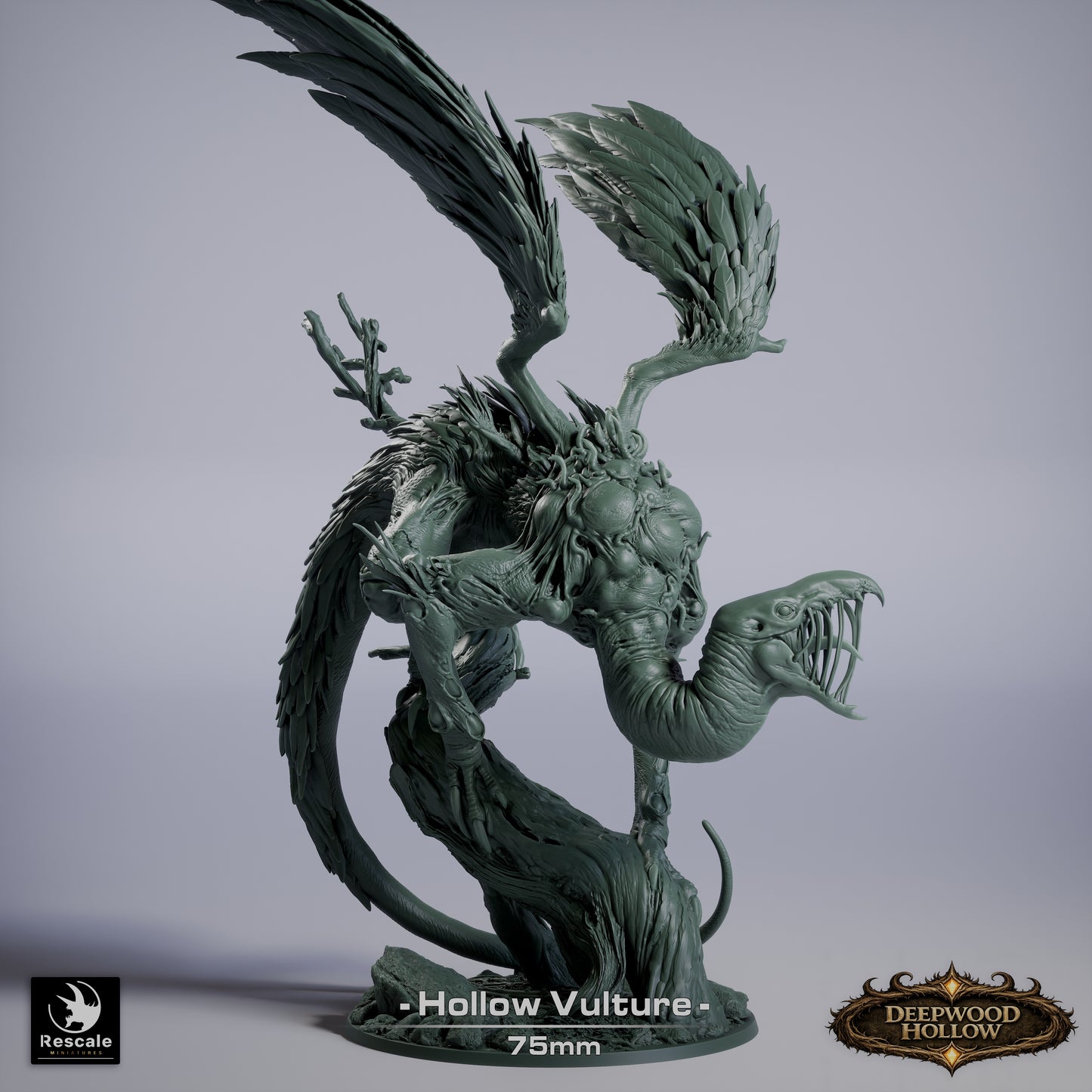 🦅 Hollow Vulture | 12K Resin 75mm Undead Bird of Prey for D&D & RPGs 💀