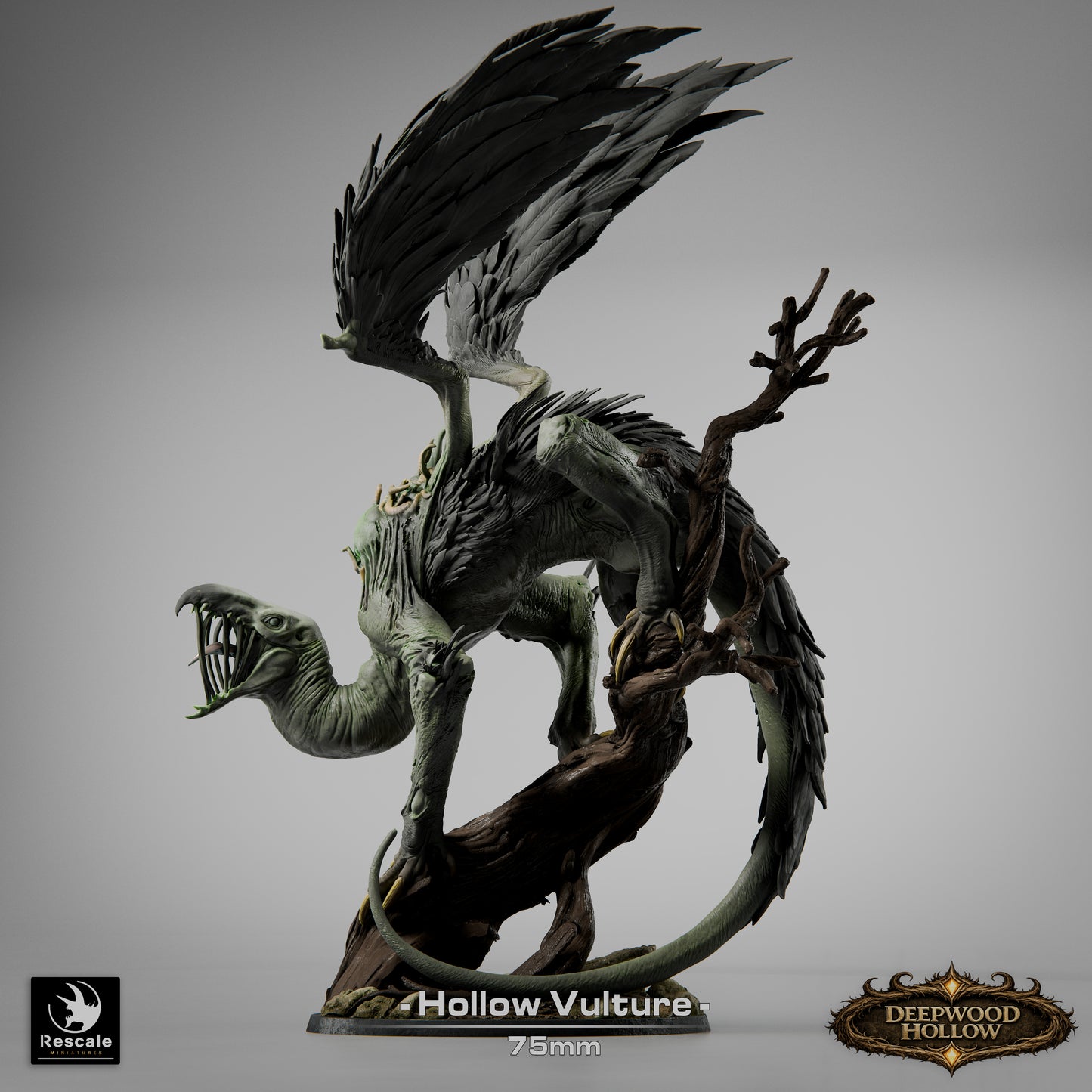 🦅 Hollow Vulture | 12K Resin 75mm Undead Bird of Prey for D&D & RPGs 💀