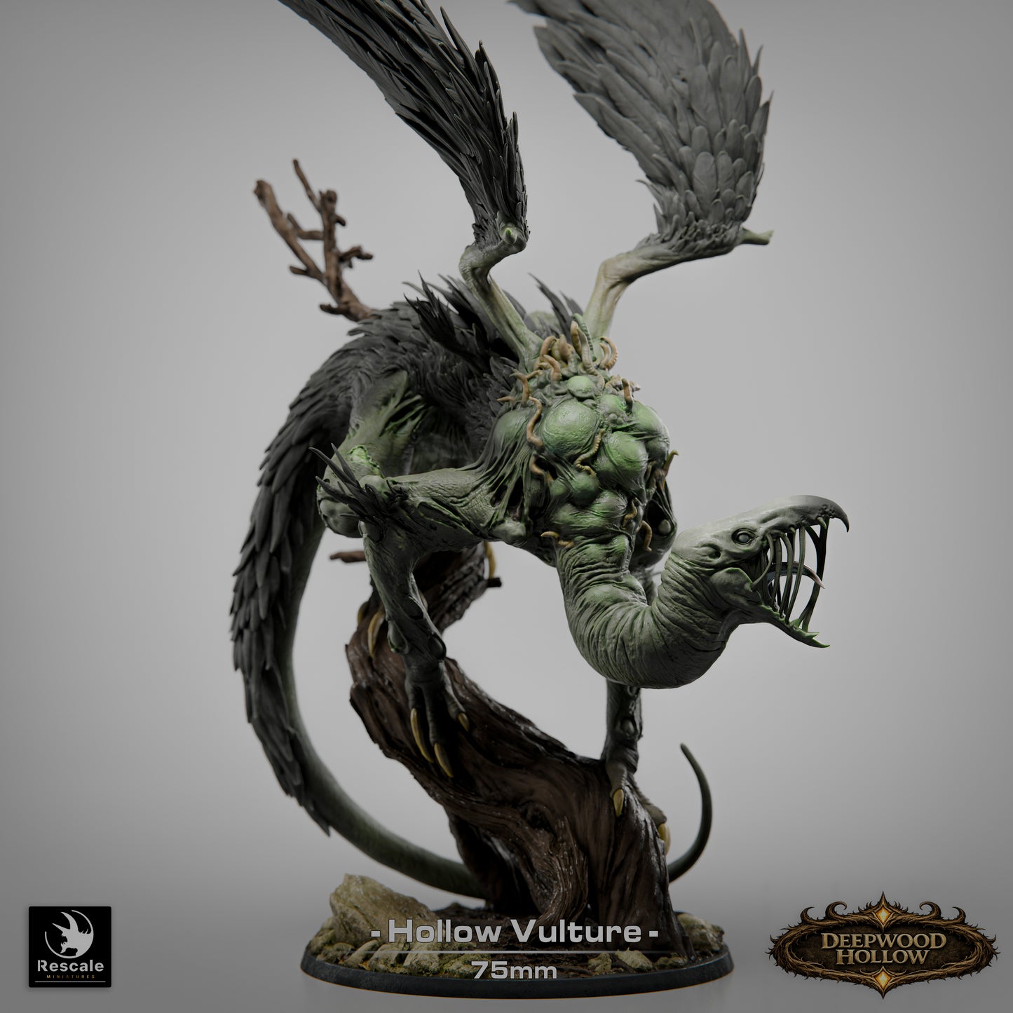 🦅 Hollow Vulture | 12K Resin 75mm Undead Bird of Prey for D&D & RPGs 💀