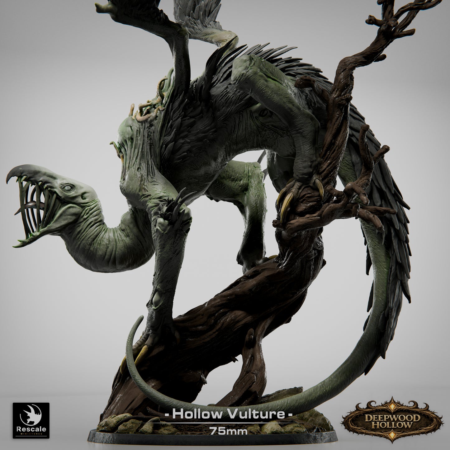 🦅 Hollow Vulture | 12K Resin 75mm Undead Bird of Prey for D&D & RPGs 💀