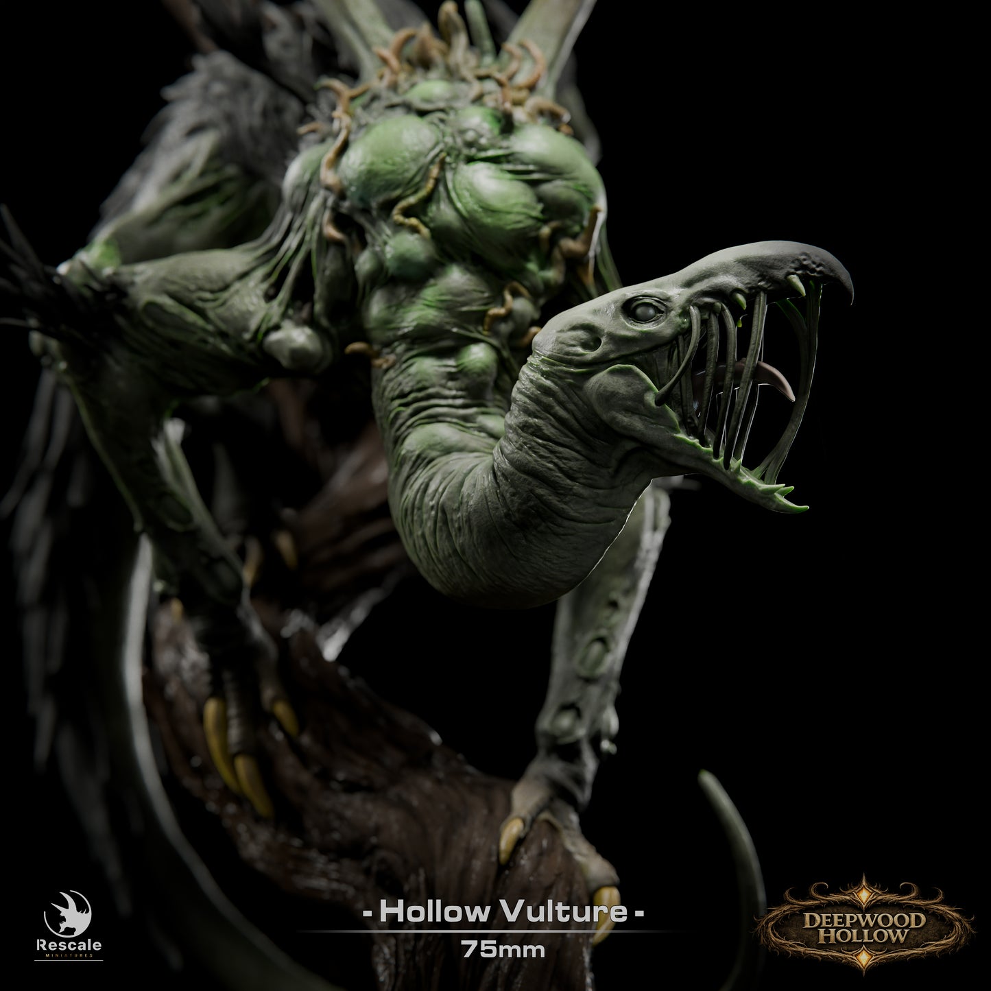 🦅 Hollow Vulture | 12K Resin 75mm Undead Bird of Prey for D&D & RPGs 💀