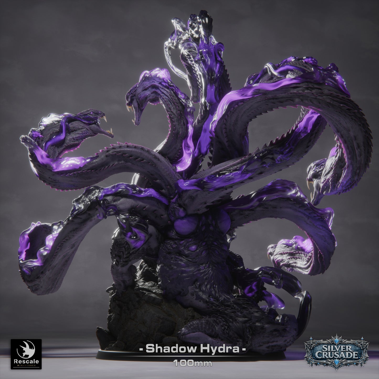 🌑 Shadow Hydra | 12K Resin 100mm Multi-Headed Horror for D&D & RPGs 🐍