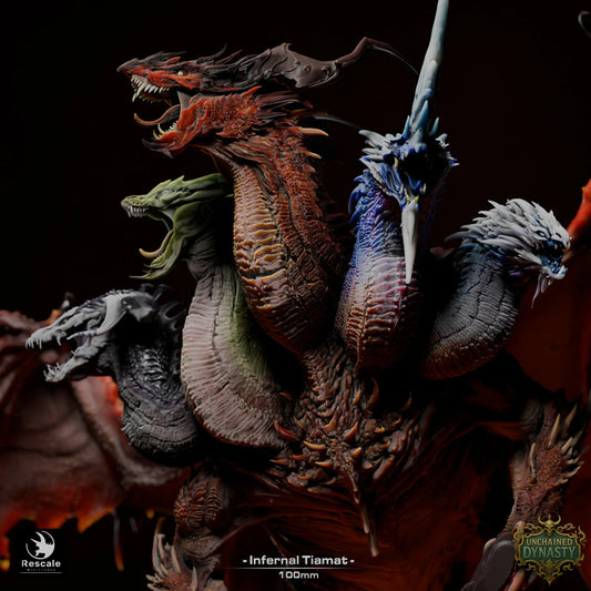 🐉 Infernal Dragon Tiamat | Colossal 12K Resin Display Statue for D&D 🏆