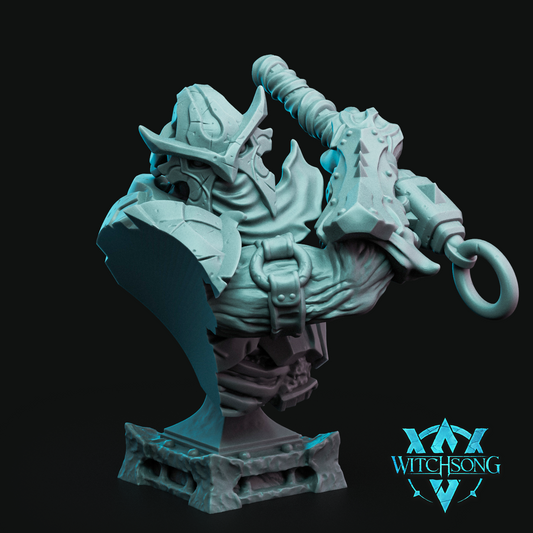 Lieutenant of the Lost Hammer Bust | 12K Resin Miniature with Base for D&D, Warhammer AOS & RPGs