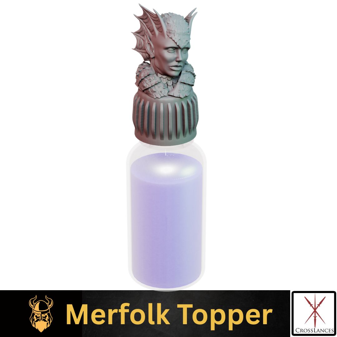 Merfolk Cap | 12K Resin Dropper Bottle Holder for Vallejo & Army Painter