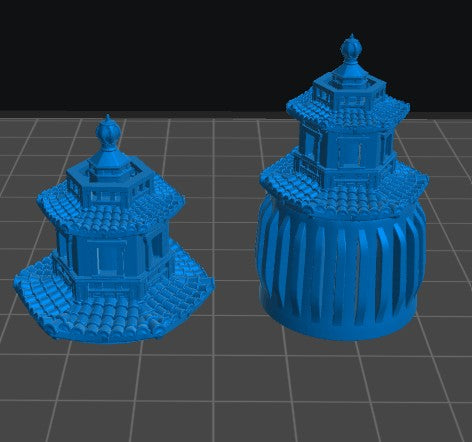 Pagoda Cap | 12K Resin Dropper Bottle Holder for Vallejo & Army Painter