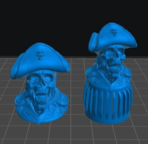 Pirate Zombie Cap | 12K Resin Dropper Bottle Holder for Vallejo & Army Painter