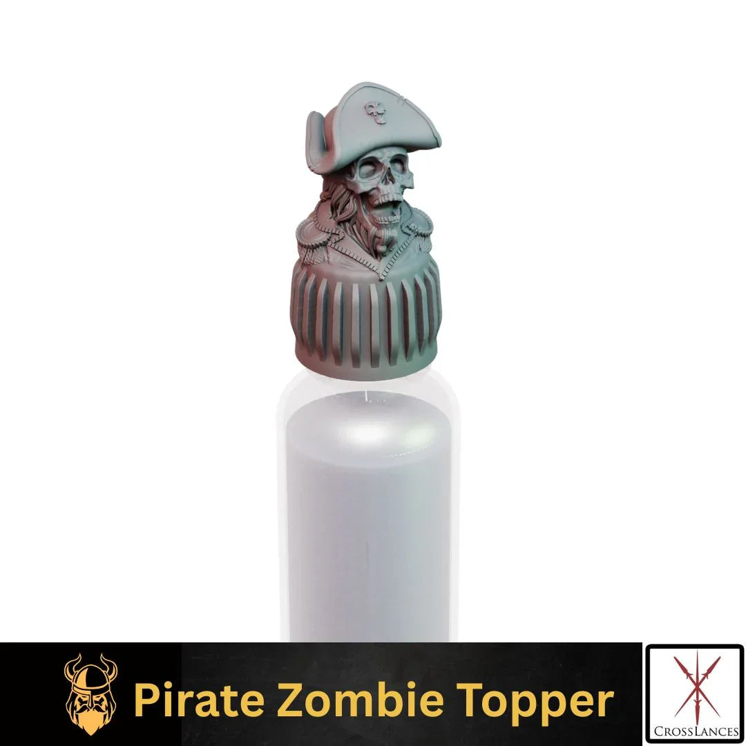 Pirate Zombie Cap | 12K Resin Dropper Bottle Holder for Vallejo & Army Painter