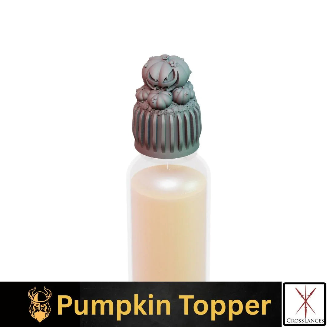 Pumpkin Cap | 12K Resin Dropper Bottle Holder for Vallejo & Army Painter