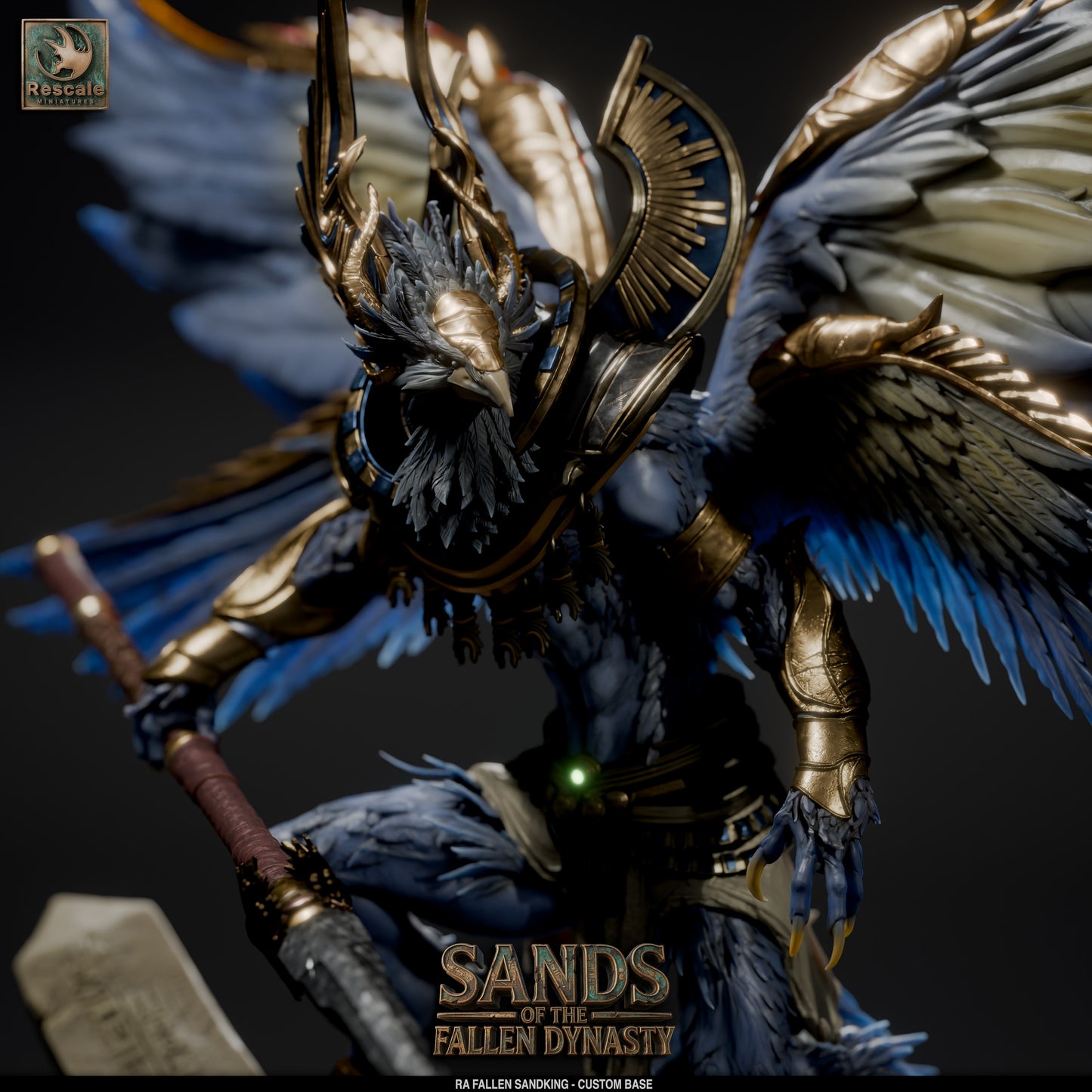 ☀️ Ra, Fallen Sandking | 12K Resin 100mm Desert Tyrant for D&D 🏜️
