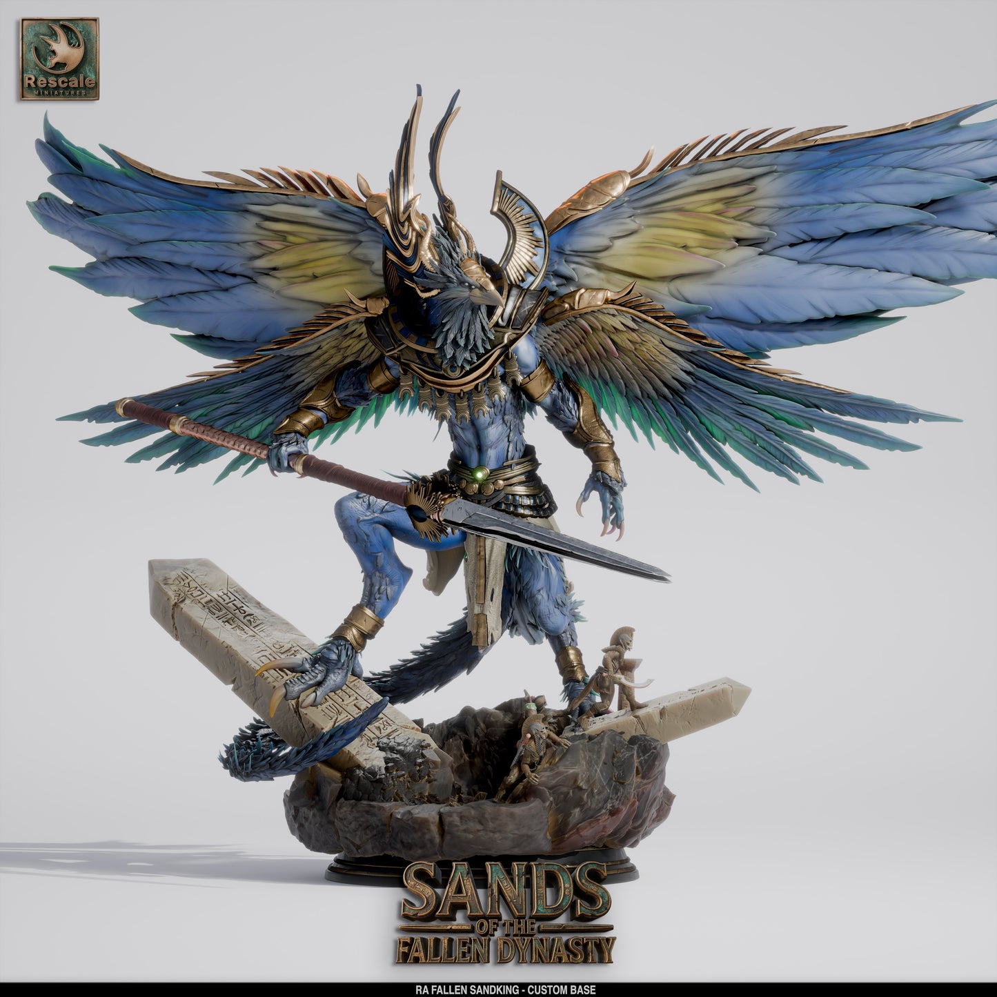 ☀️ Ra, Fallen Sandking | 12K Resin 100mm Desert Tyrant for D&D 🏜️